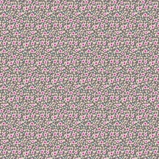 Tilda - Brie Basics - Small Florals - Grey - 130187