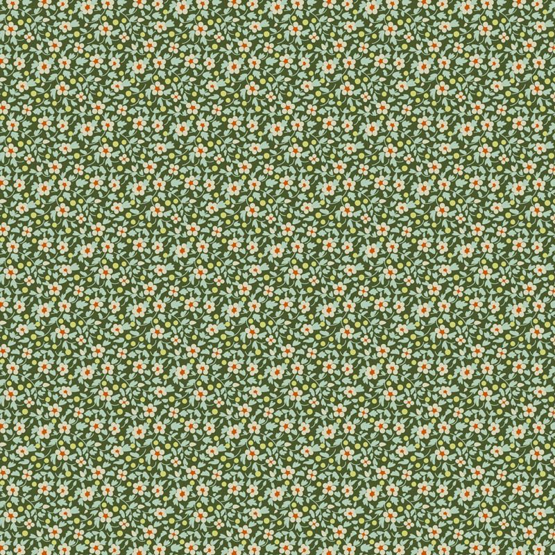 Tilda - Brie Basics - Small Florals - Pine - 130188