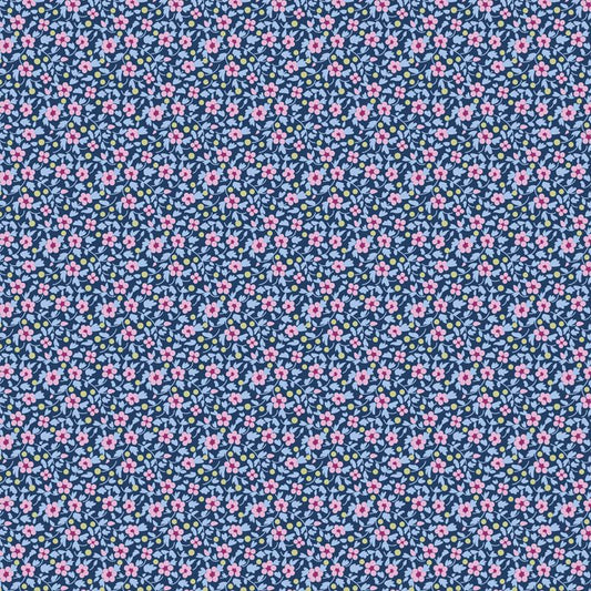 Tilda - Brie Basics - Small Florals - Denim - 130190