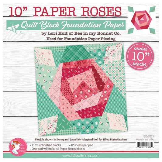 Its Sew Emma Paper Roses 10" Foundation Paper Pad