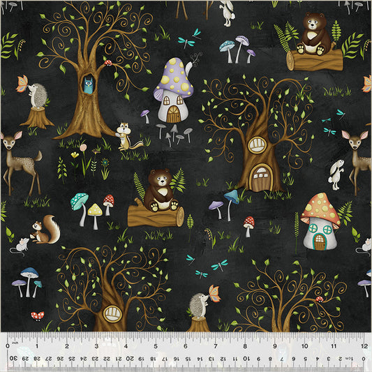Windham - Terri Degenkolb - Enchanted Woods - Into the Woods Woodland Animals - 54520-2 Black