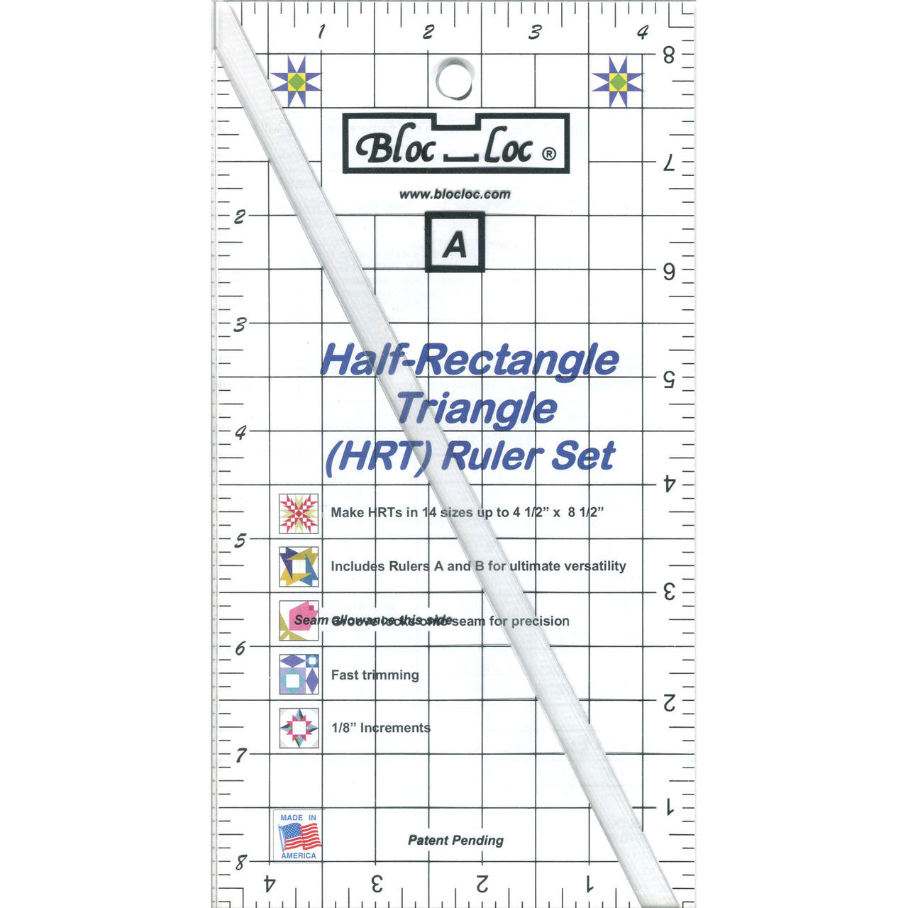 Bloc Loc - Half Rectangle Triangle - 2:1 Large Set (4-1/2" x 8-1/2")
