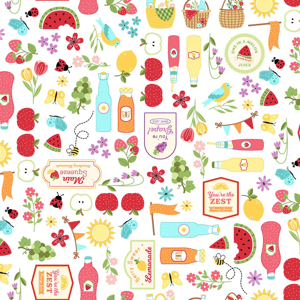 Kimberbell - Sippin' On Sunsine - Summer Day Focal Print - MAS11071-W