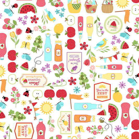 Kimberbell - Sippin' On Sunsine - Summer Day Focal Print - MAS11071-W
