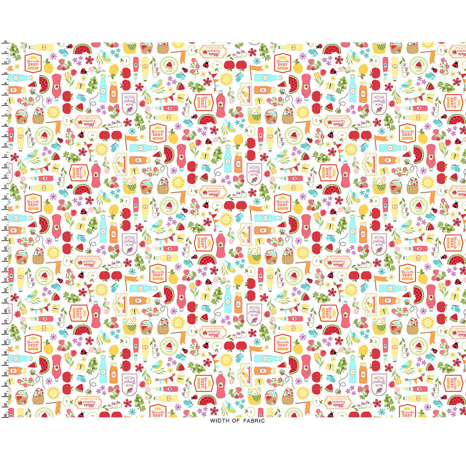 Kimberbell - Sippin' On Sunsine - Summer Day Focal Print - MAS11071-W