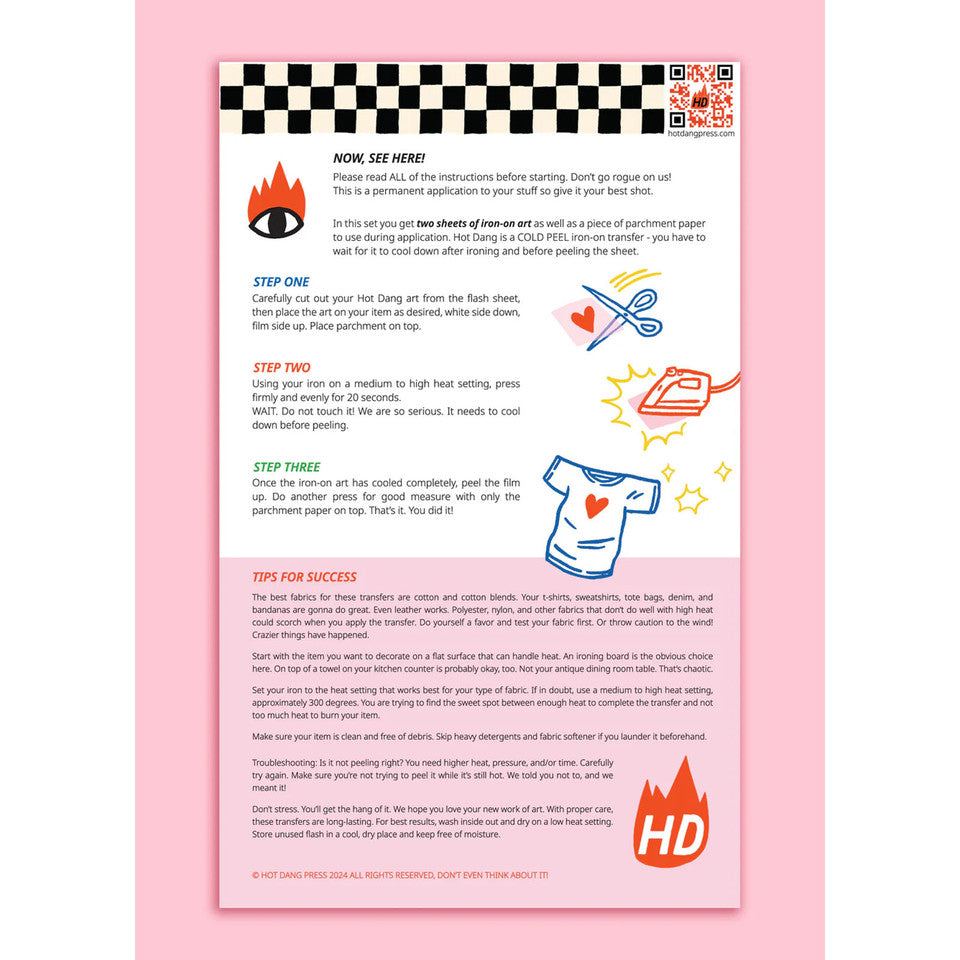 Hot Dang Press Iron On Food Embroidery Sheet Set