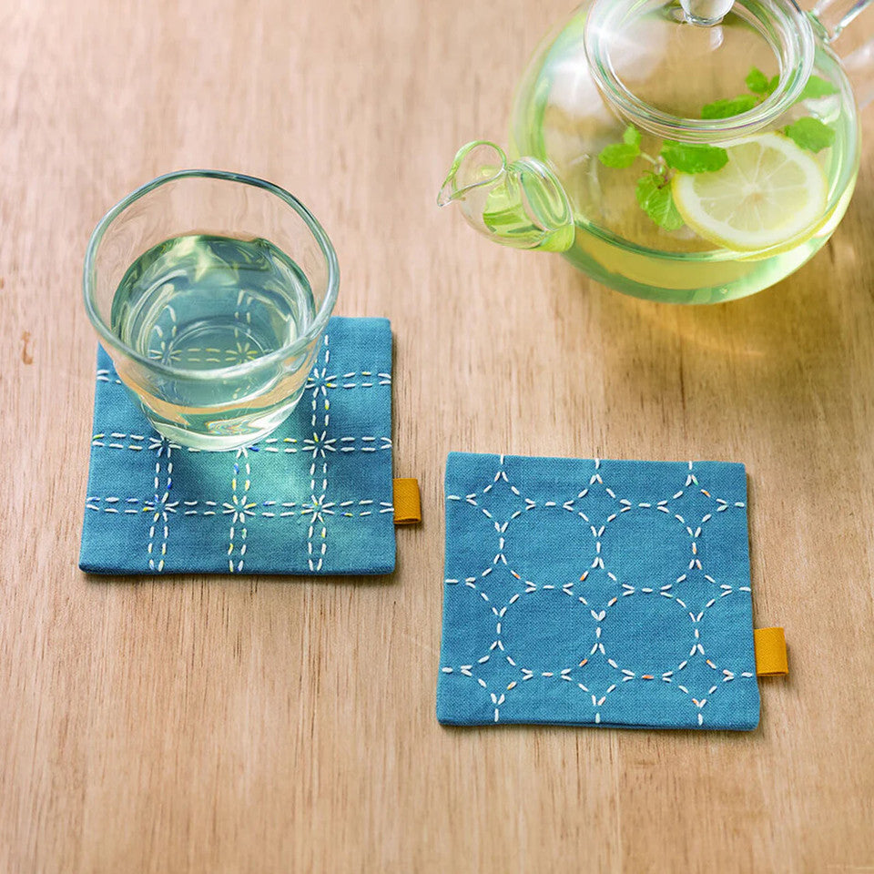 Lecien - Sashiko Coaster Pair (2ct) Kit - 592502