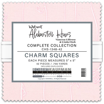 Robert Kaufman - Wishwell - Alabaster Hues - Charm Pack 5" Squares - Factory Cut - 42 Pieces - CHS-1348-42