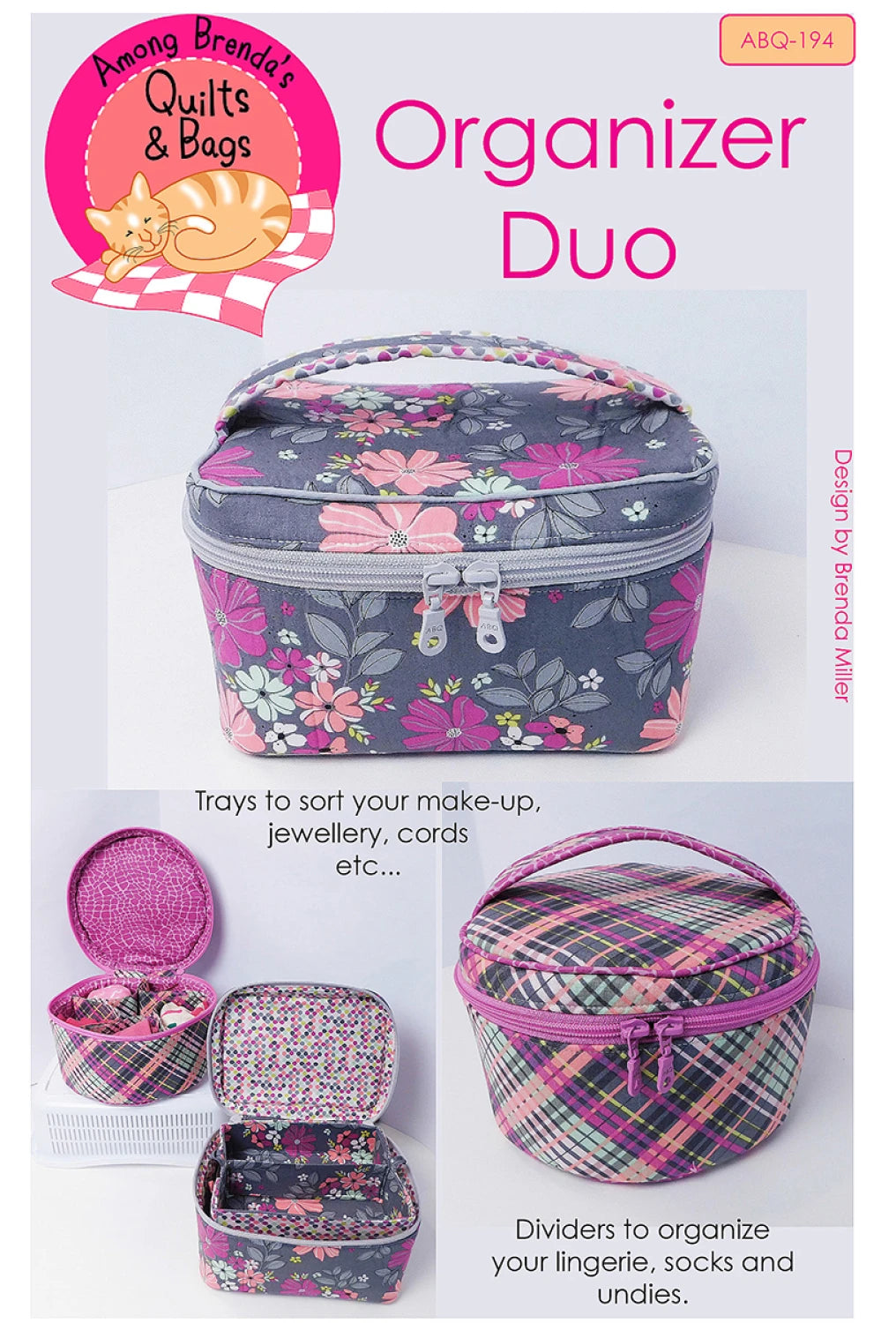 Organizer Duo Pattern By Among Brenda's Quilts and Bags