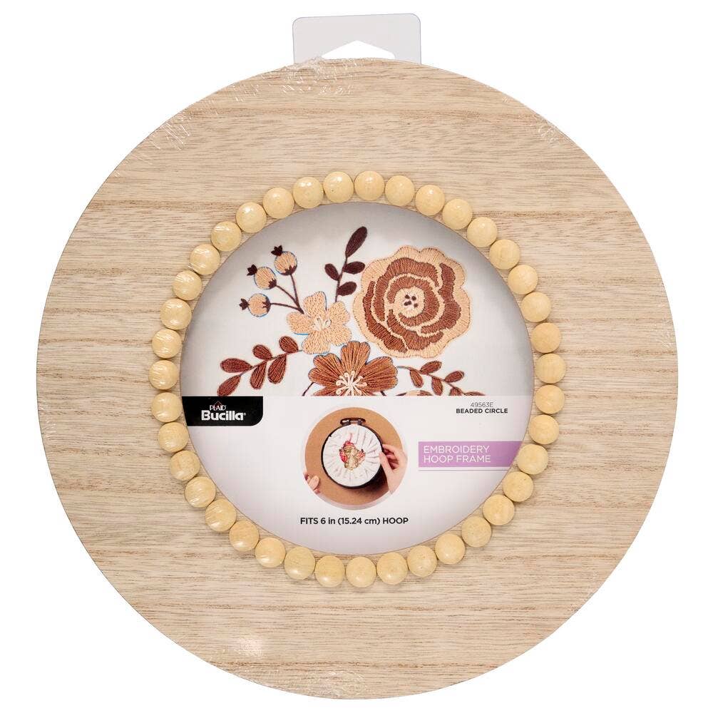 Bucilla® Wood Embroidery Hoop Frame - 6" Beaded Circle