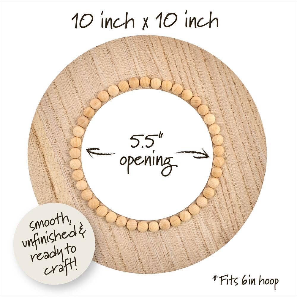Bucilla® Wood Embroidery Hoop Frame - 6" Beaded Circle