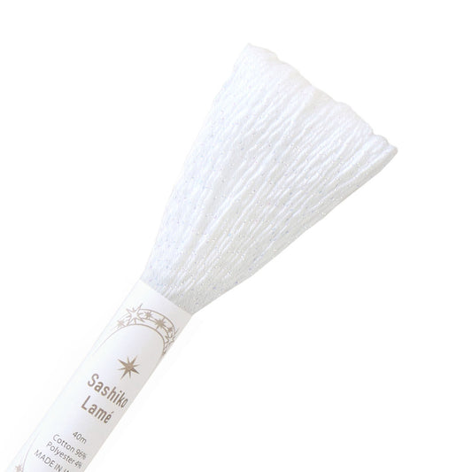 Olympus Sashiko Lame - Medium Skein 44 yds - White - SL11