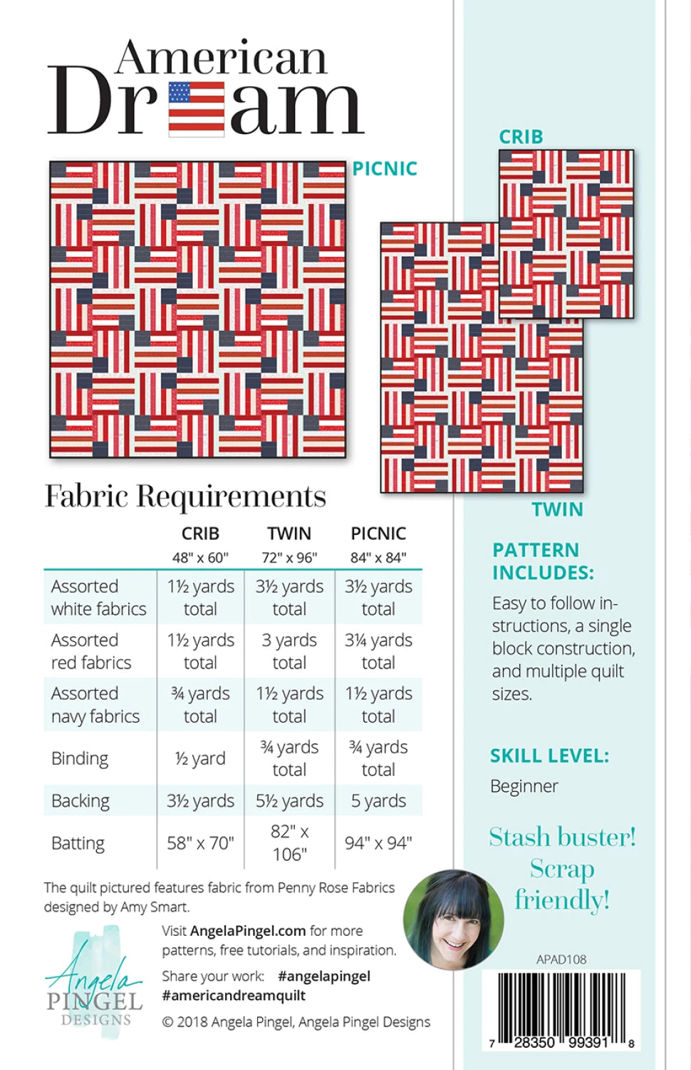 American Dream Quilt Pattern By Angela Pingel