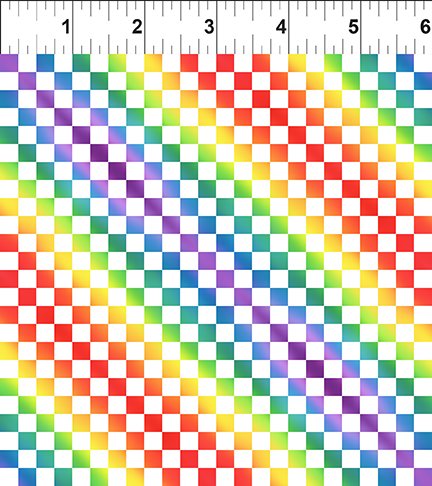 In The Beginning - Jason Yenter - PAWsitivity - Rainbow and White Checkerboard - 7PAW-2