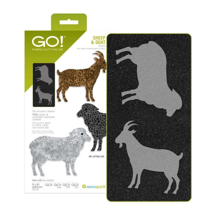 Accuquilt Go! Sheep and Goat Die - 55924