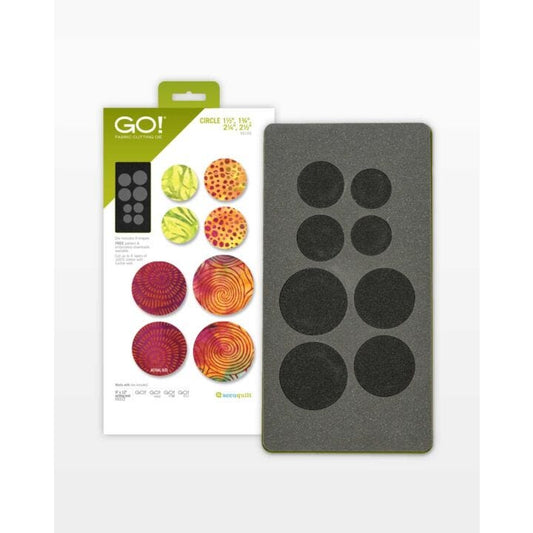 Accuquilt Go! Circle-1 1/2", 1 3/4", 2 1/4", 2 1/2" Die - 55155