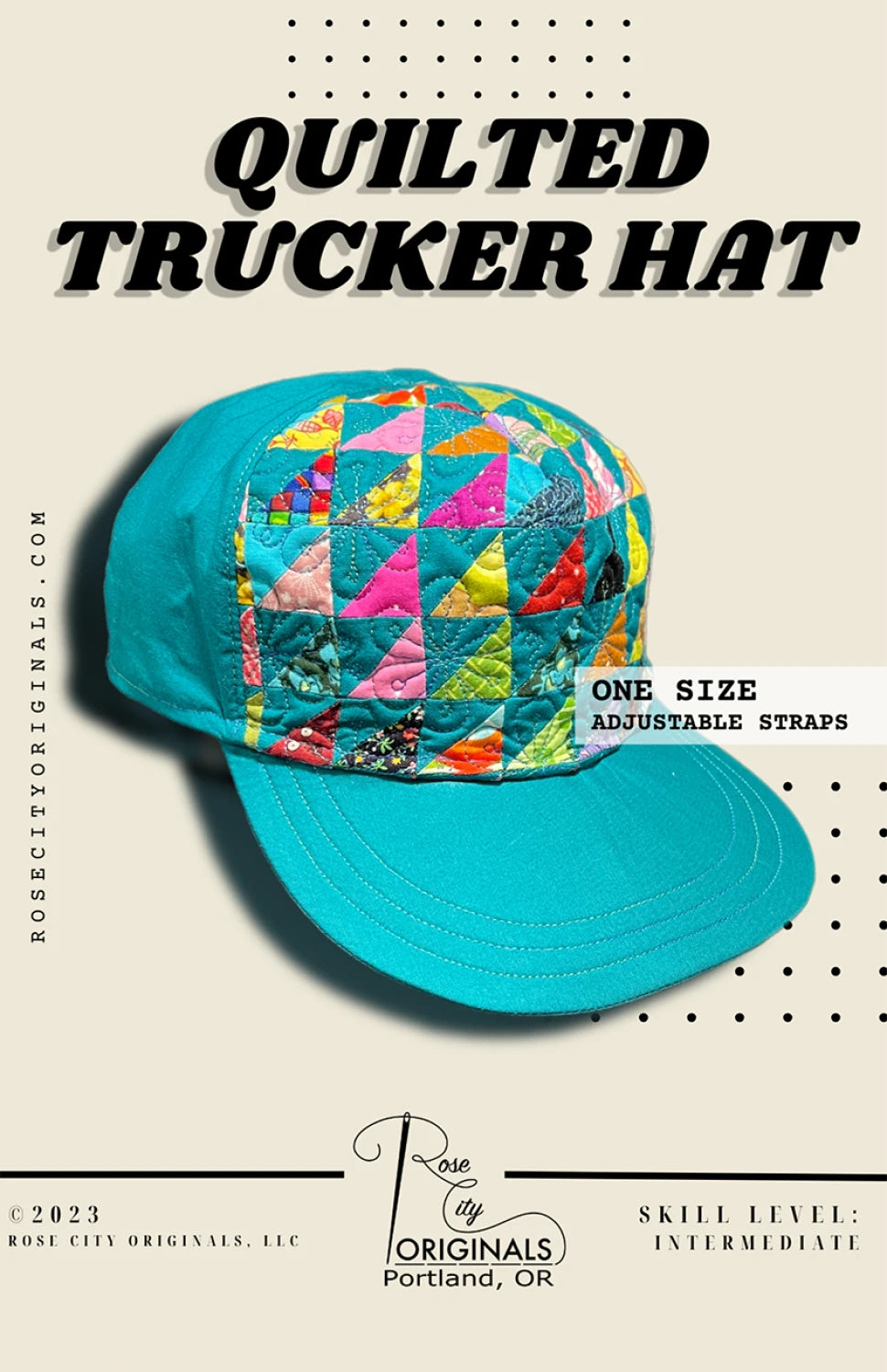 Quilted Trucker Hat Pattern By Rose City Originals
