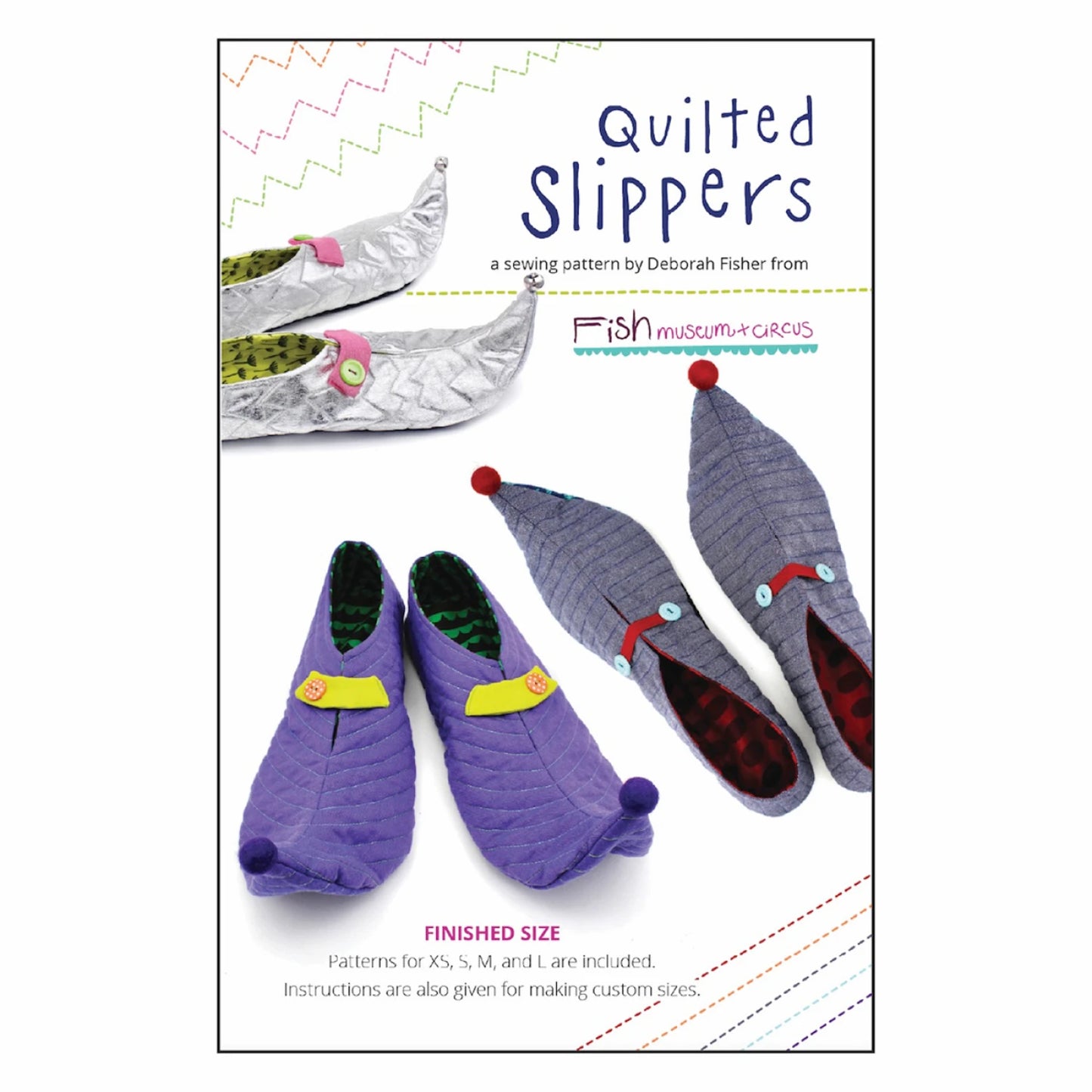 Quilted Slippers Pattern By Fish Museum and Circus