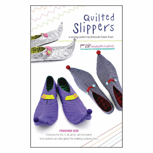 Quilted Slippers Pattern By Fish Museum and Circus