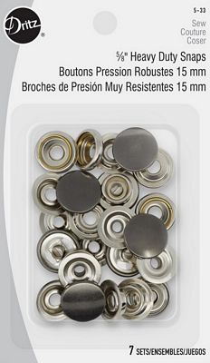 Dritz 5/8" Heavy Duty Snaps Gunmetal