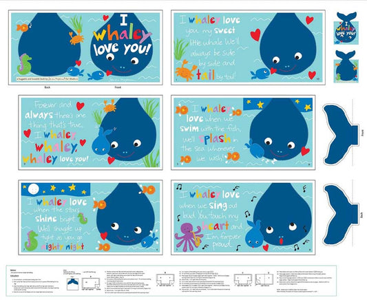 Studio E - Sandra Magsamen - Huggable and Loveable - Whaley Book Panel - 8836BP-01 Multi