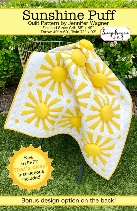 Sunshine Puff Quilt Pattern By Snapdragon Quilting