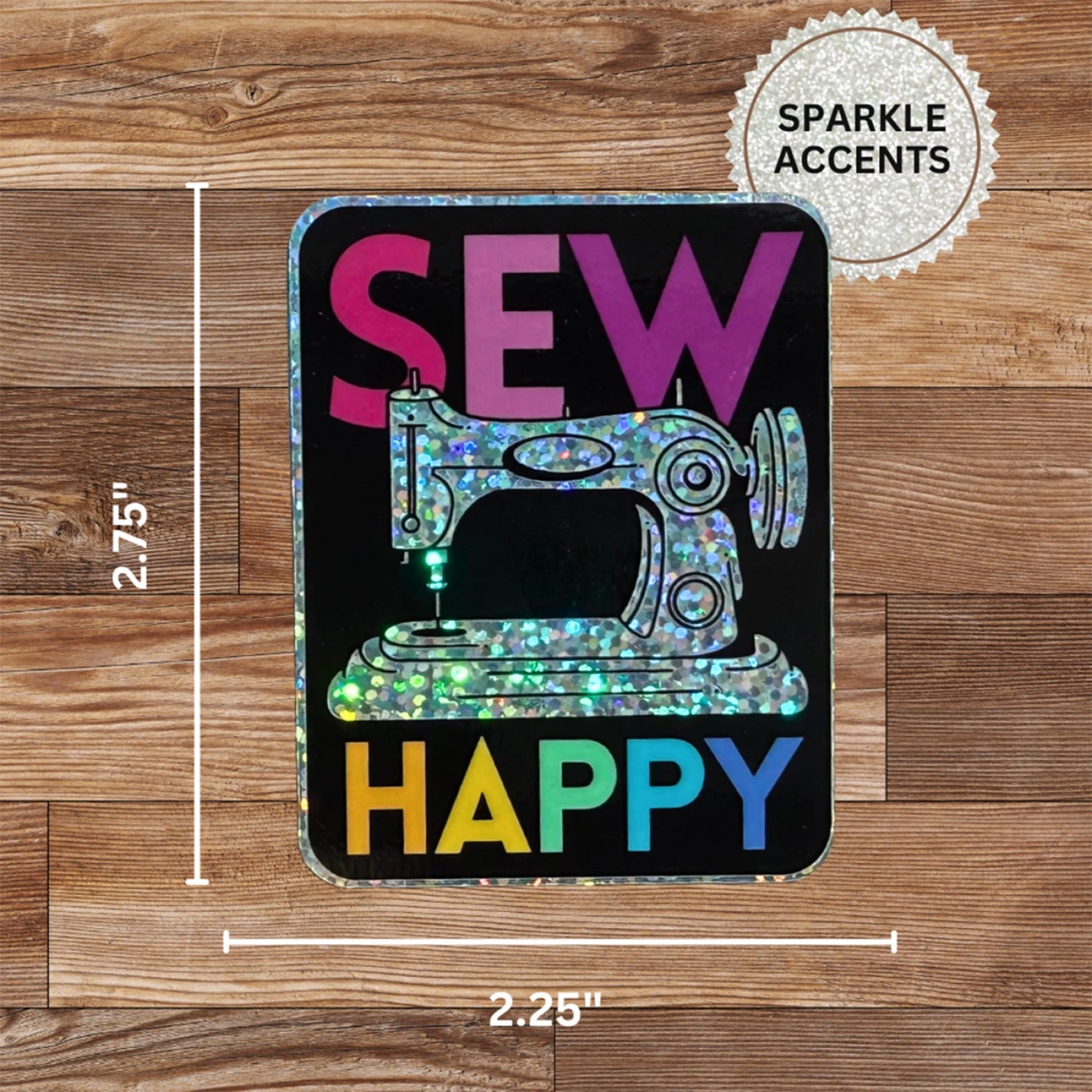 Sew Happy Sticker