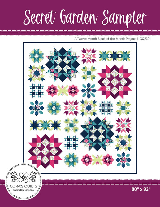 Secret Garden Sampler Quilt Pattern By Cora's Quilts