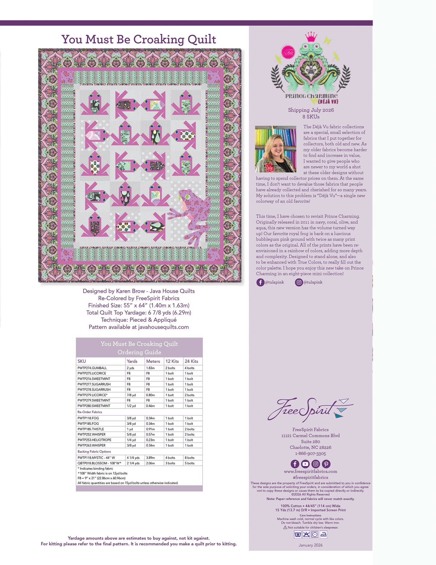 You Must Be Croaking Quilt Pattern By Java House Quilts
