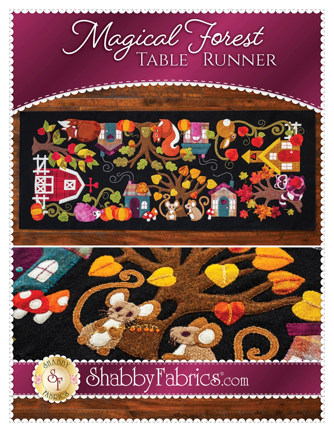 Magical Forest Table Runner Pattern By Shabby Fabrics