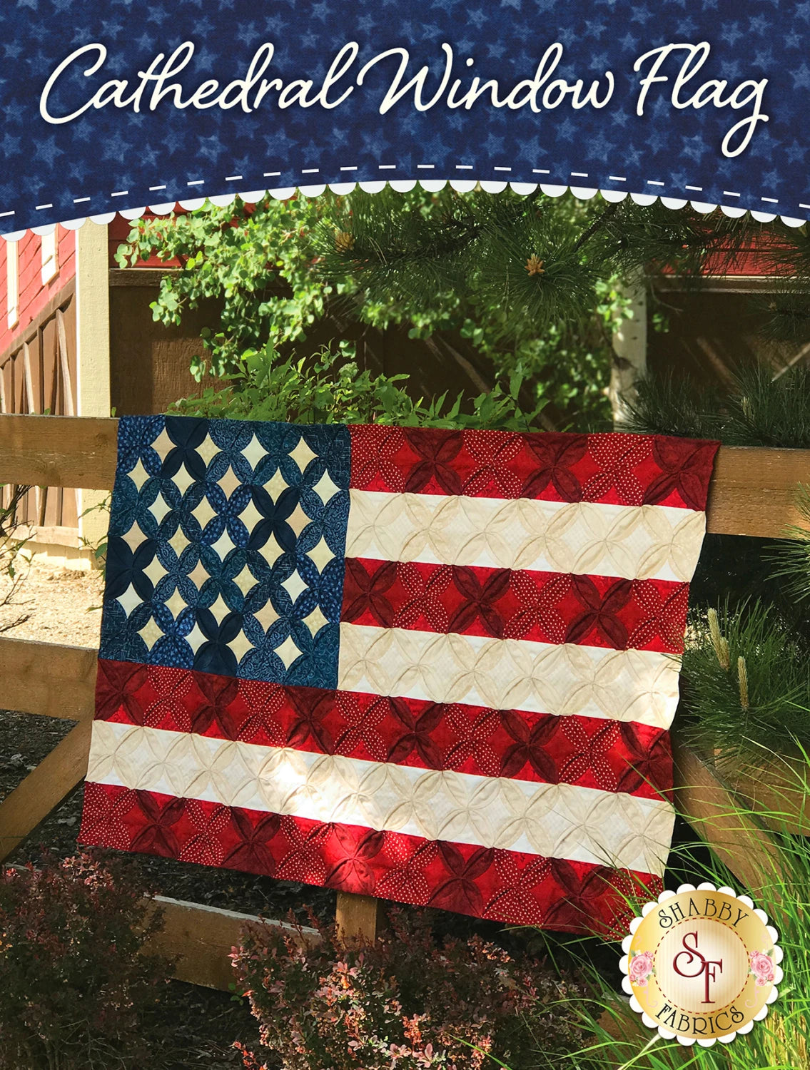 Cathedral Window Flag Quilt Pattern By Shabby Fabrics