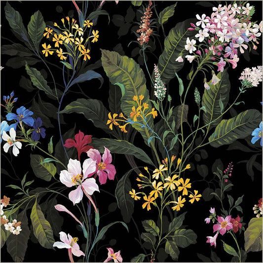 Windham - Whistler Studios - Canvas & Co. - Moody Blooms Florals - 55077DC-1 Black