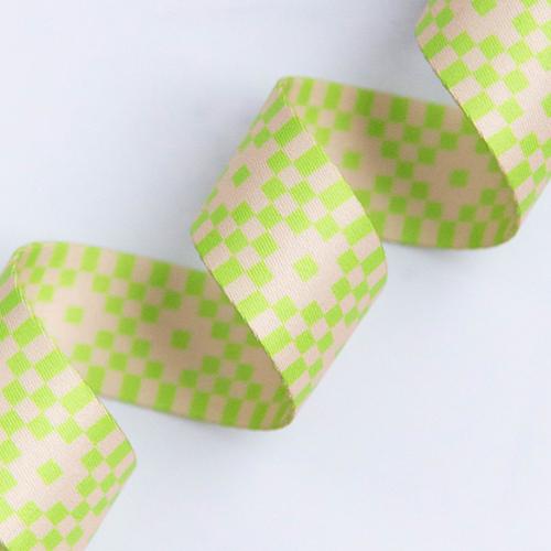 Bitmapped Neon Yellow Webbing 1.5" Stitch Supply Co - By The Yard