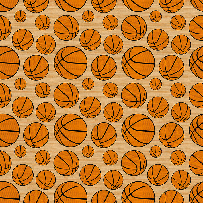 Paintbrush Studio Fabrics - Super Sports - Basketballs - 11230930