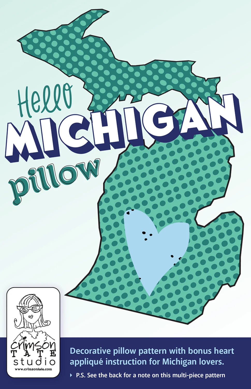 Hello Michigan Pillow Pattern By Crimson Tate