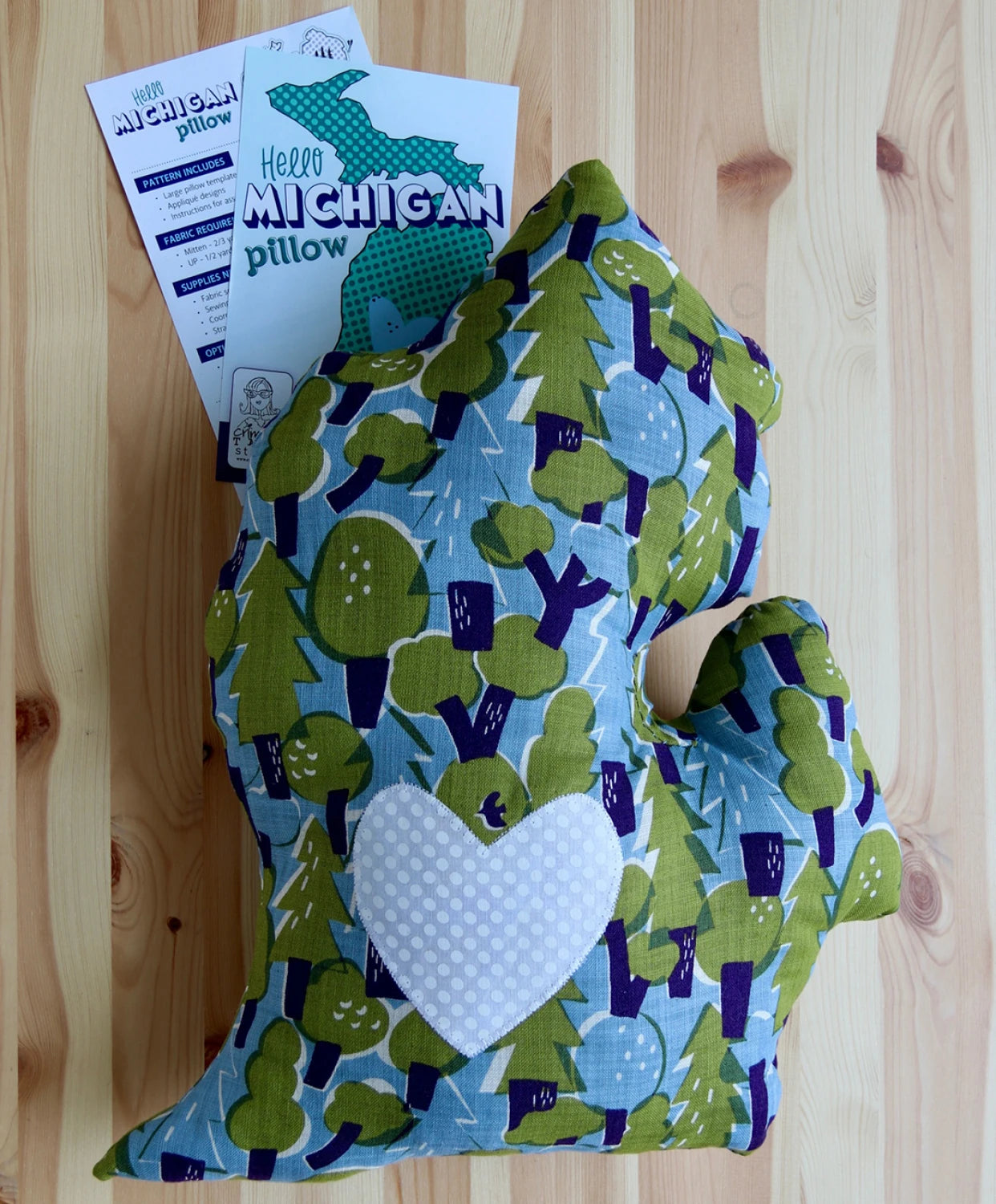 Hello Michigan Pillow Pattern By Crimson Tate