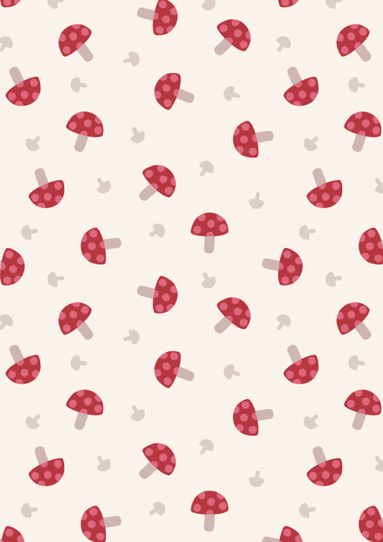 Preorder - Lewis and Irene - Country Comforts Flannel - Red Toadstools Mushrooms - F3 - Ships June 2026