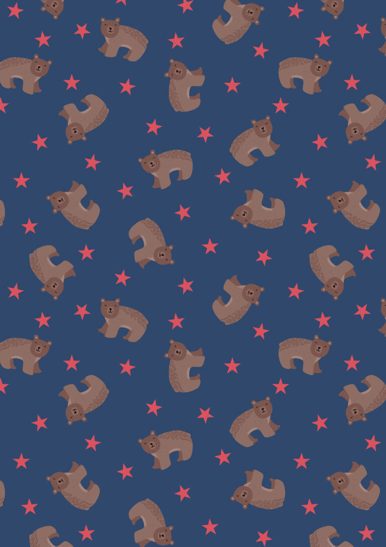 Preorder - Lewis and Irene - Country Comforts Flannel - Grizzly Bears - F5 - Ships June 2026