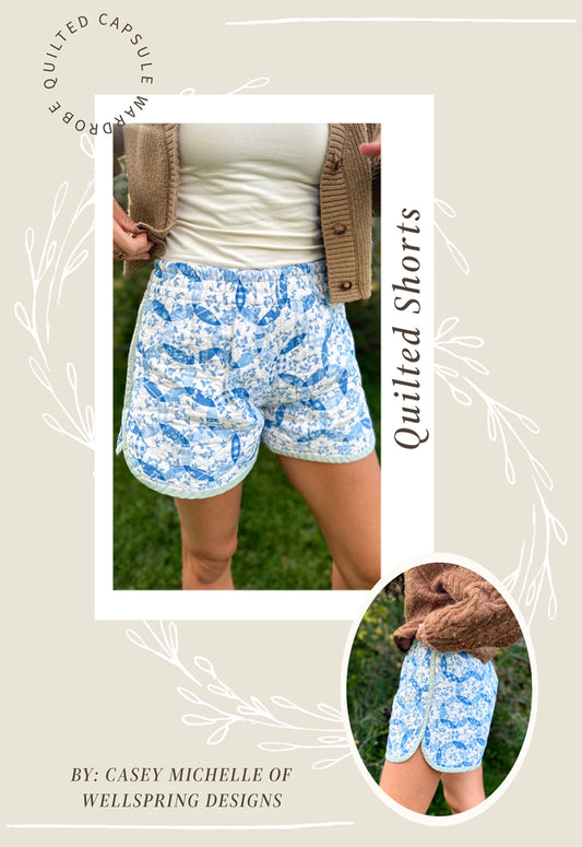 Quilted Shorts Pattern By Wellspring Designs