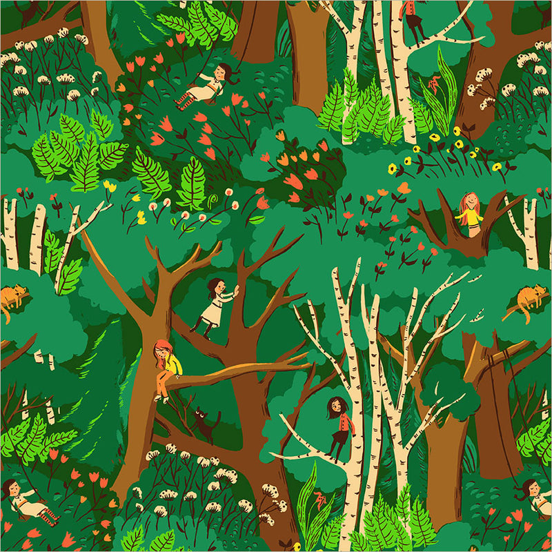 Preorder - Windham - Heather Ross - Heather Ross Favorites - Climbing Trees - 40927D-12 Jade - Ships June 2026