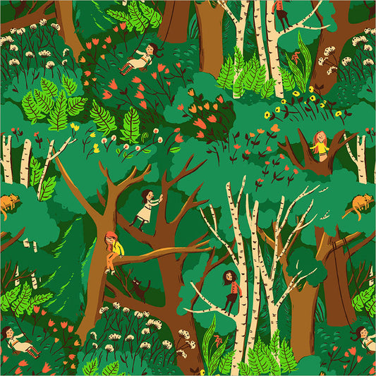 Windham - Heather Ross - Heather Ross Favorites - Climbing Trees - 40927D-12 Jade - Ships June 2026