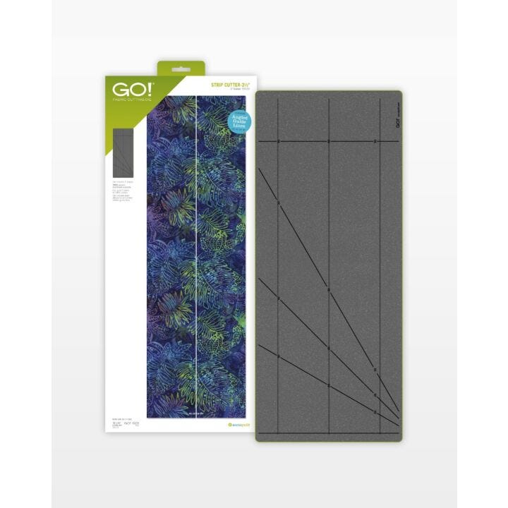 Accuquilt Go! Strip Cutter-3 1/2" (3" Finished) 2 Strips with Angled Guidelines Die - 55032