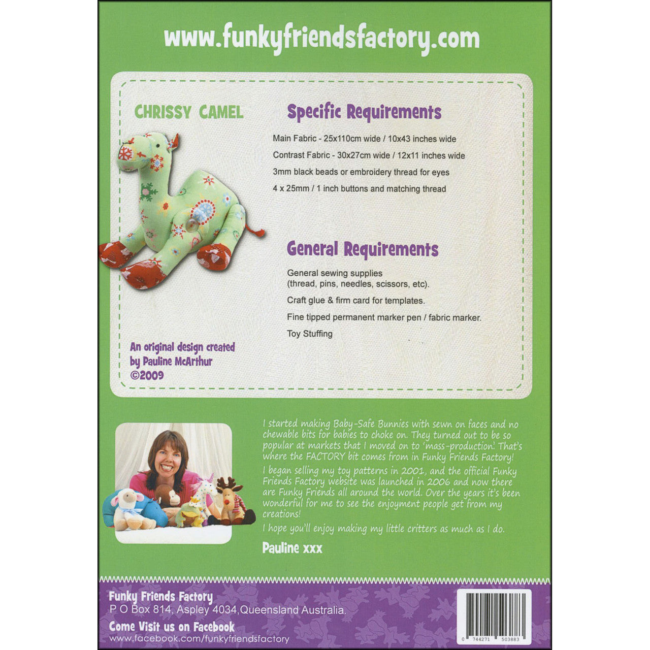 Chrissy Camel Stuffed Animal Pattern By Funky Friends Factory
