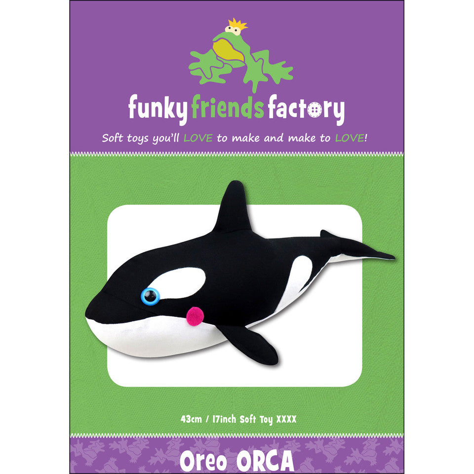 Oreo Orca Stuffed Animal Pattern By Funky Friends Factory