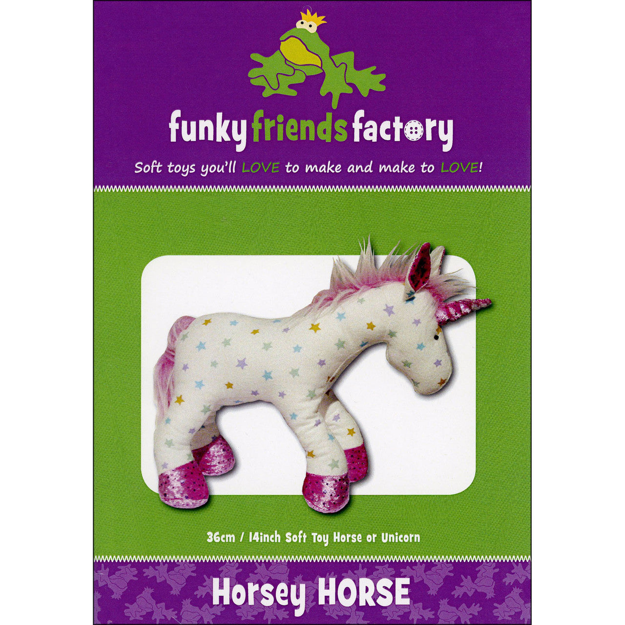 Horsey Horse and Unicorn Stuffed Animal Pattern By Funky Friends Factory