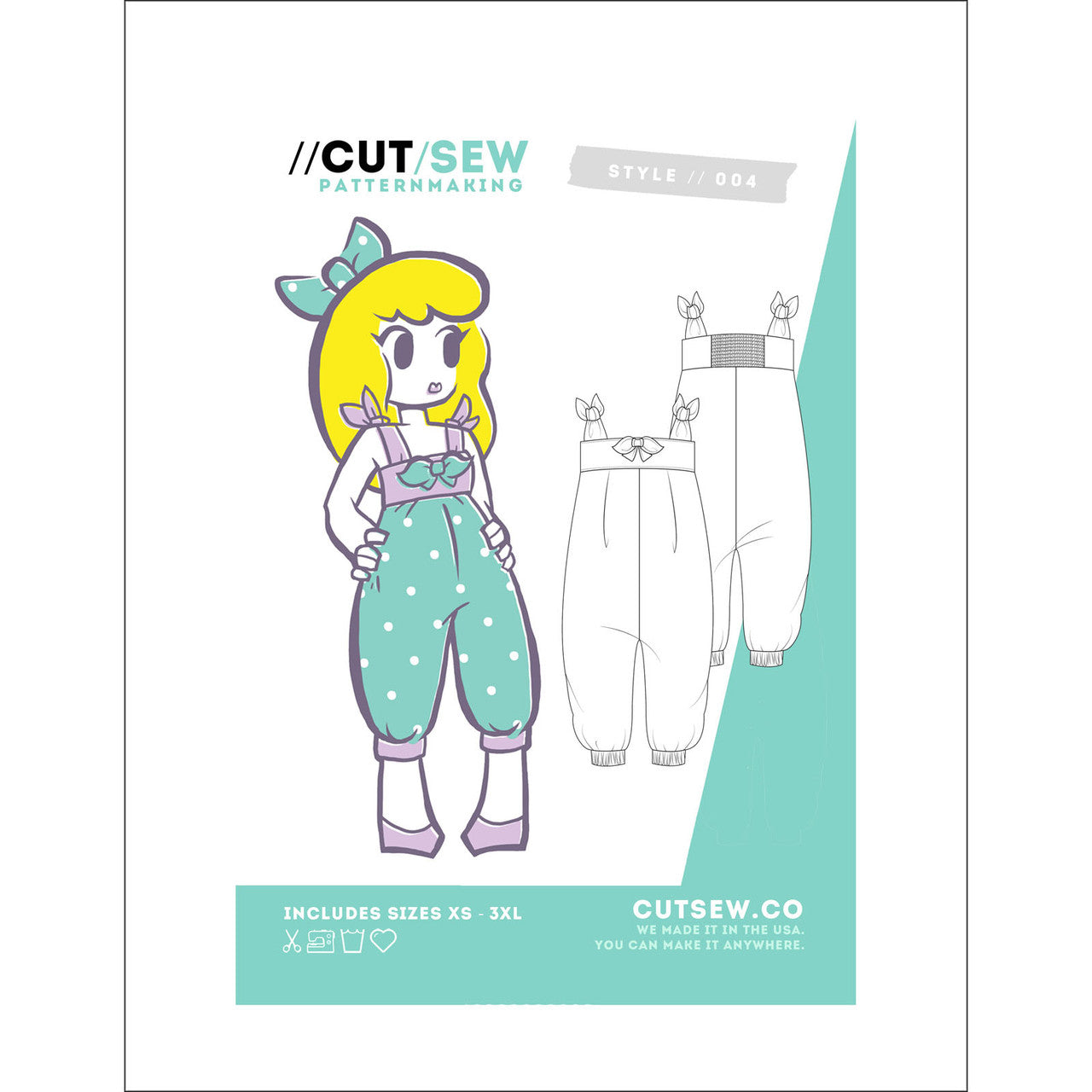 Babydoll Romper Clothing Pattern By Cut / Sew Patternmaking
