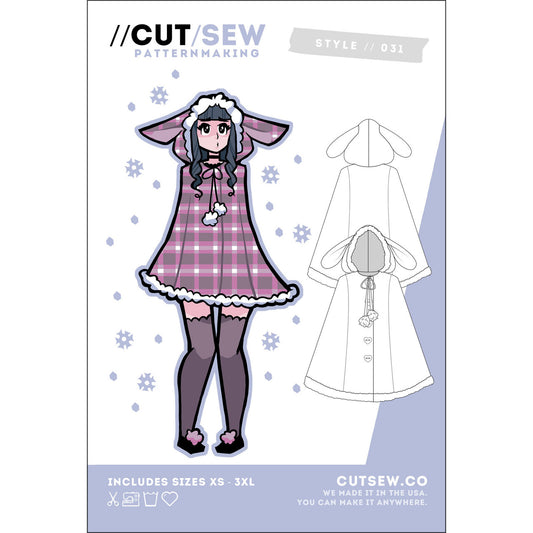Winter Cloak Clothing Pattern By Cut / Sew Patternmaking