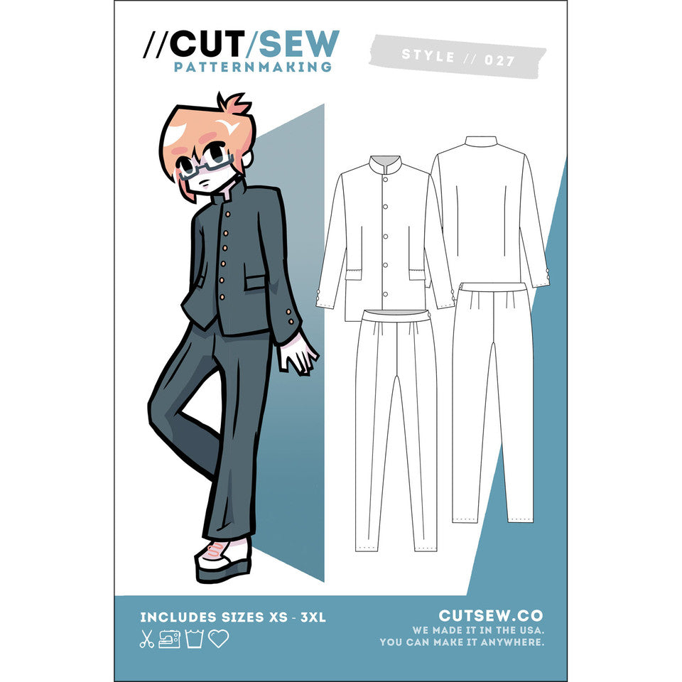 Gakuran Clothing Pattern By Cut / Sew Patternmaking