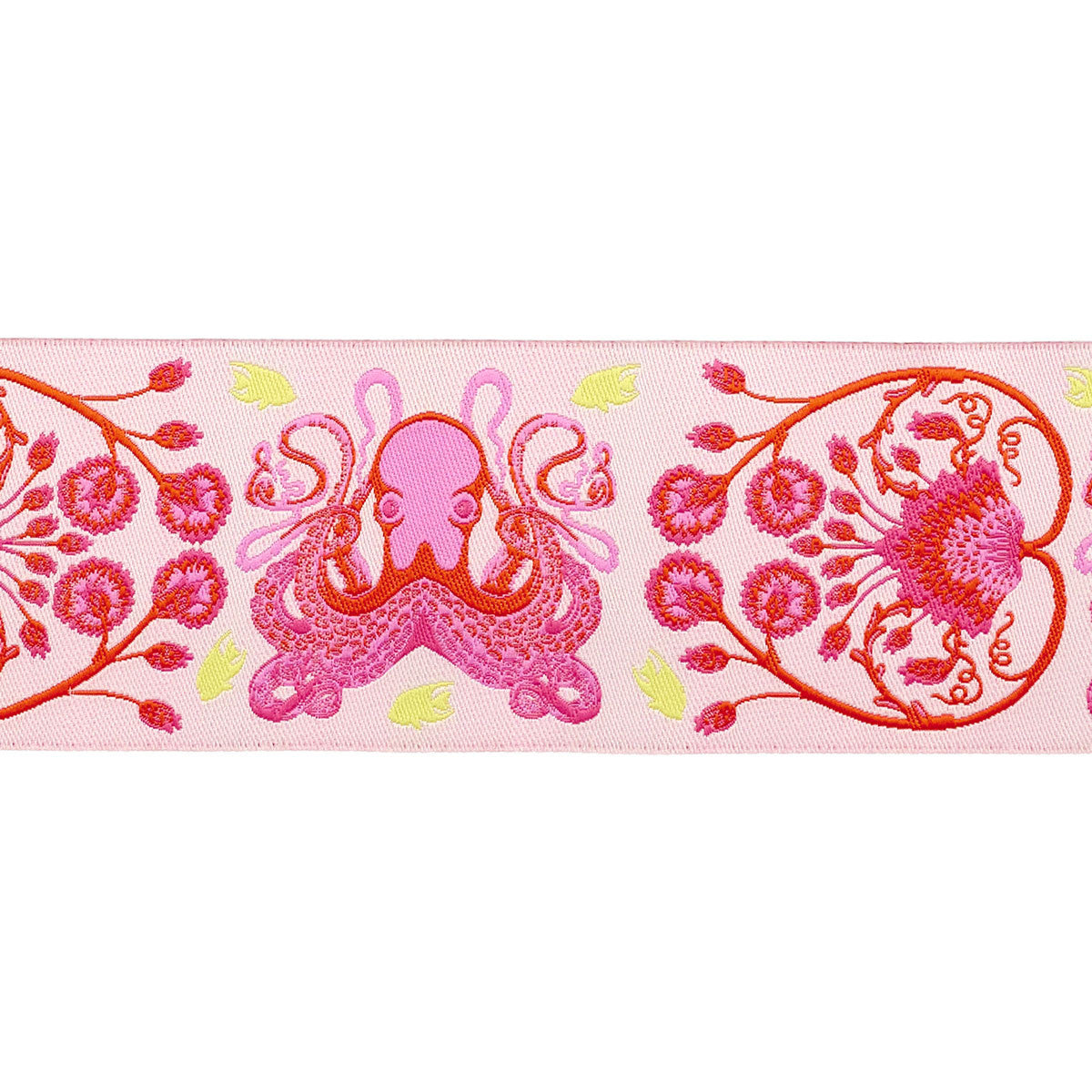 Preorder - Tula Pink - Floral Reef Ribbon - Octogarden Coralline - 1-7/8" - By The Yard - Ships April 2026