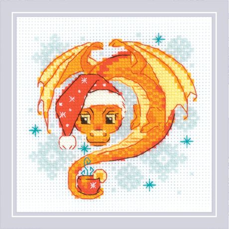 Riolis Counted Cross Stitch Kit - Dragon Tea Time